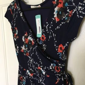 Le Lis Jes Faux Wrap Knit Maxi Dress