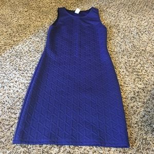 In style royal blue mini dress