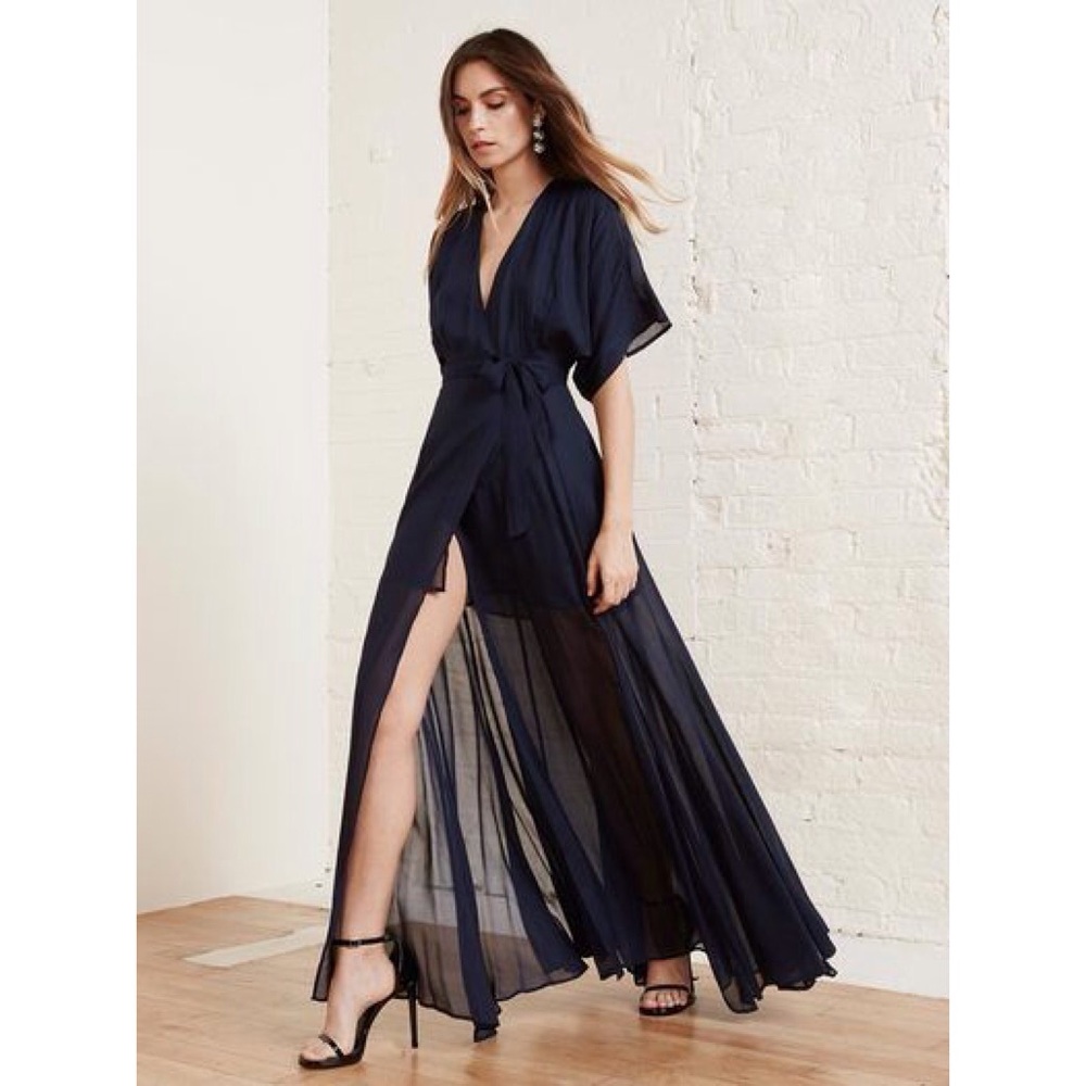 Reformation Winslow Dress Sapphire Size S