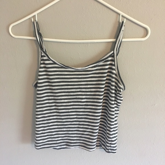 PacSun Tops - 🌊Nollie grey & white striped tank top