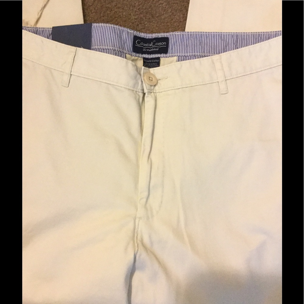 NWT MEN'S COASTAL COTTON LIGHT KHAKI PANTS - Picture 4 of 6