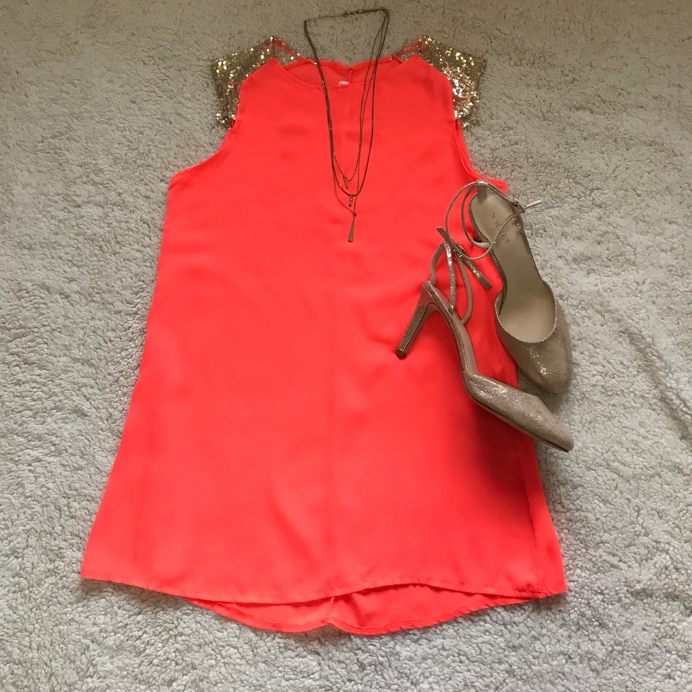 Orange and gold blouse