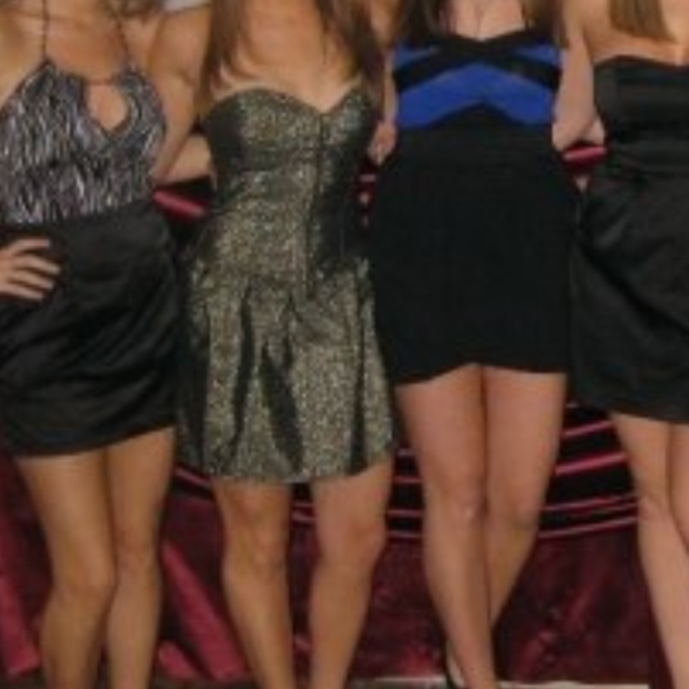 Black and gold dress