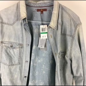 7 For All Mankind Denim Shirt LARGE