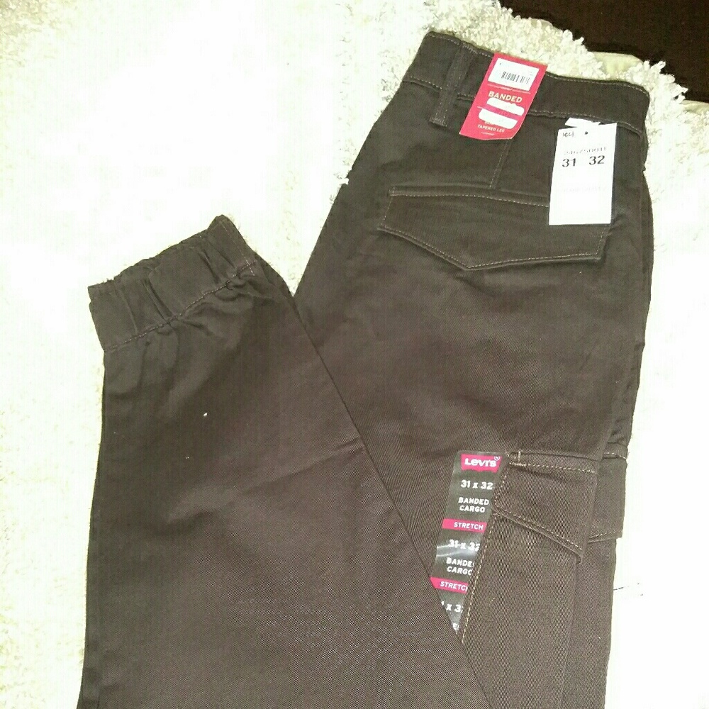 Levi stretch denim cargo joggers