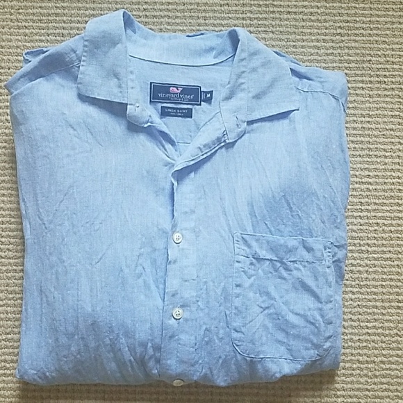 Vineyard Vines Other - Vineyard Vines Solid Linen Classic Murray Shirt M