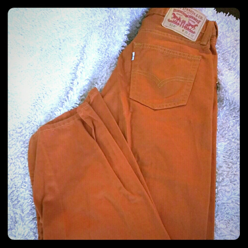 Levi burnt orange skinny jeans