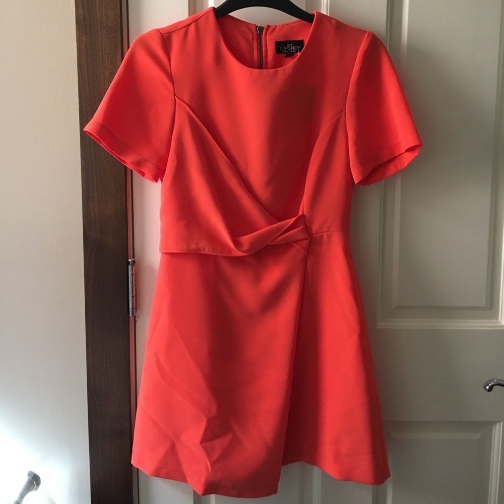 Orange Topshop Petite Dress