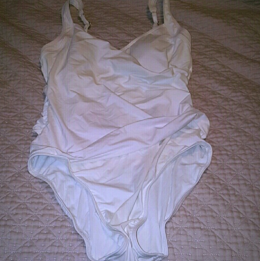 White One Piece Calvin Klein Swimsuit