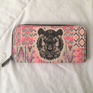 Lion Print Wallet NWOT