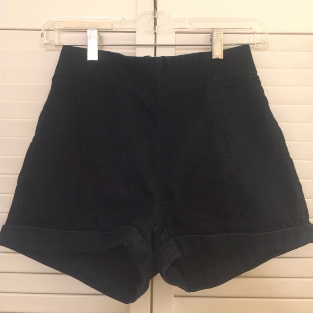 Navy high waisted shorts