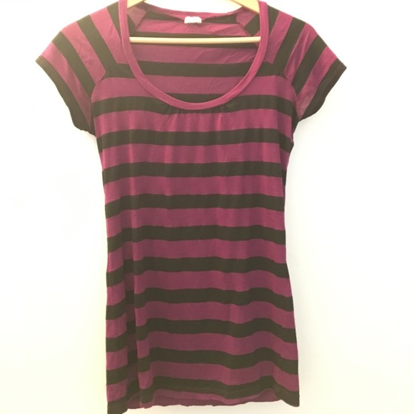 Purple and black Splendid striped T shirt - Picture 1 of 5