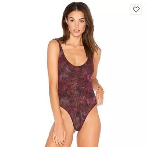 Free People Freesia Merlot Bodysuit Size Small