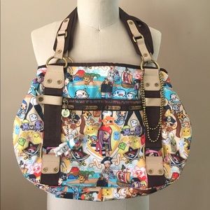 Tokidoki for lesportsac pirate print small tote