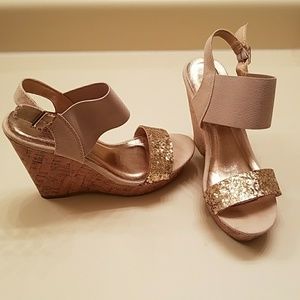 Madden Girl Gold Wedge Hells