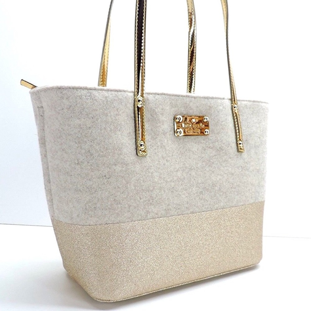 SALE Kate Spade frosted felt harmony tote&wristlet - Picture 2 of 7