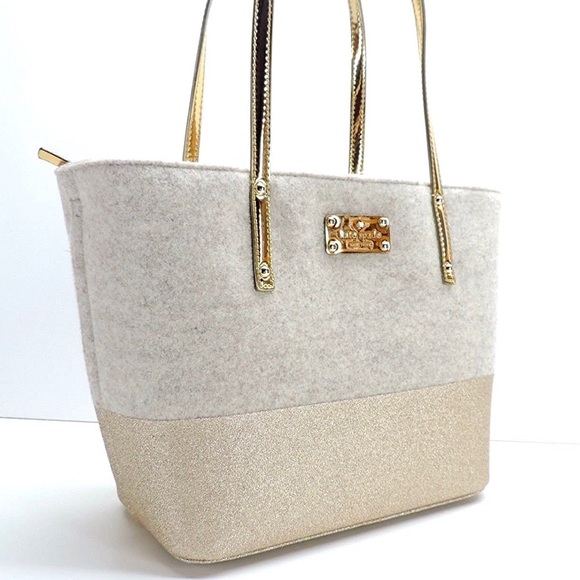 SALE Kate Spade frosted felt harmony tote&wristlet - Picture 2 of 7
