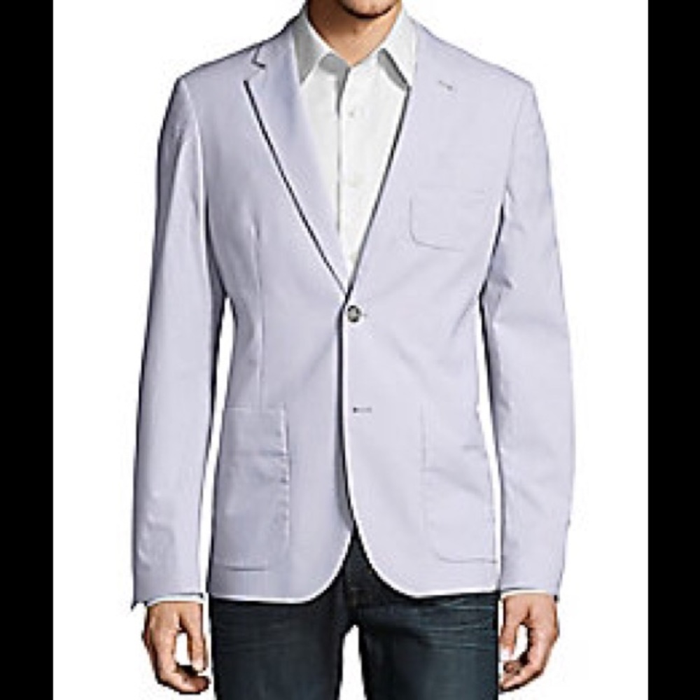 Original Penguin Pinstriped Sport Jacket Pearl Blu