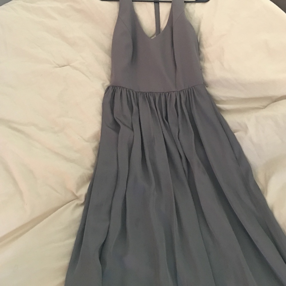Long gray Vera Wang dress