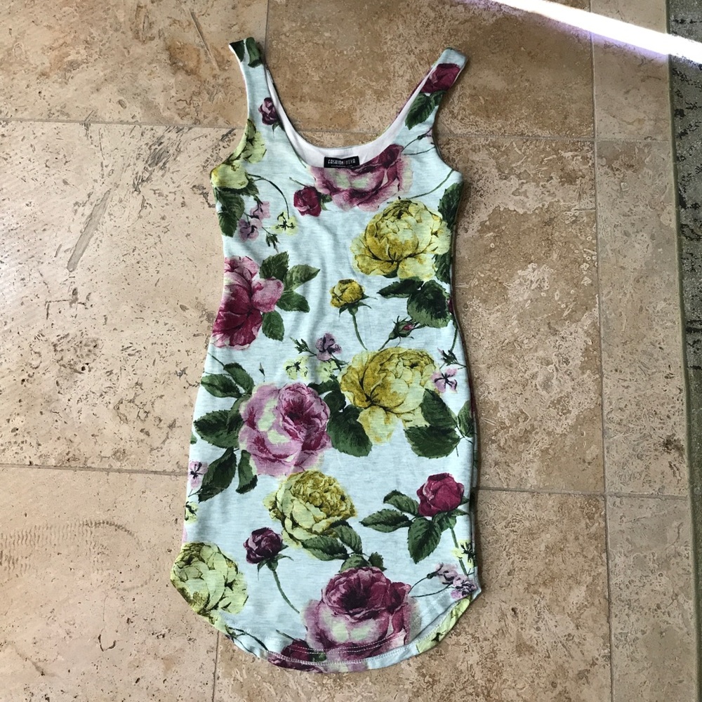 NWT Blue Floral Fashion Nova Dress S