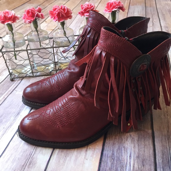 sam edelman sidney fringe ankle boot