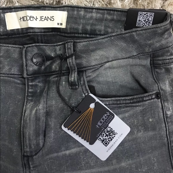 HIDDEN High Waist Gray Distressed Stretchy Jeans - Picture 5 of 7