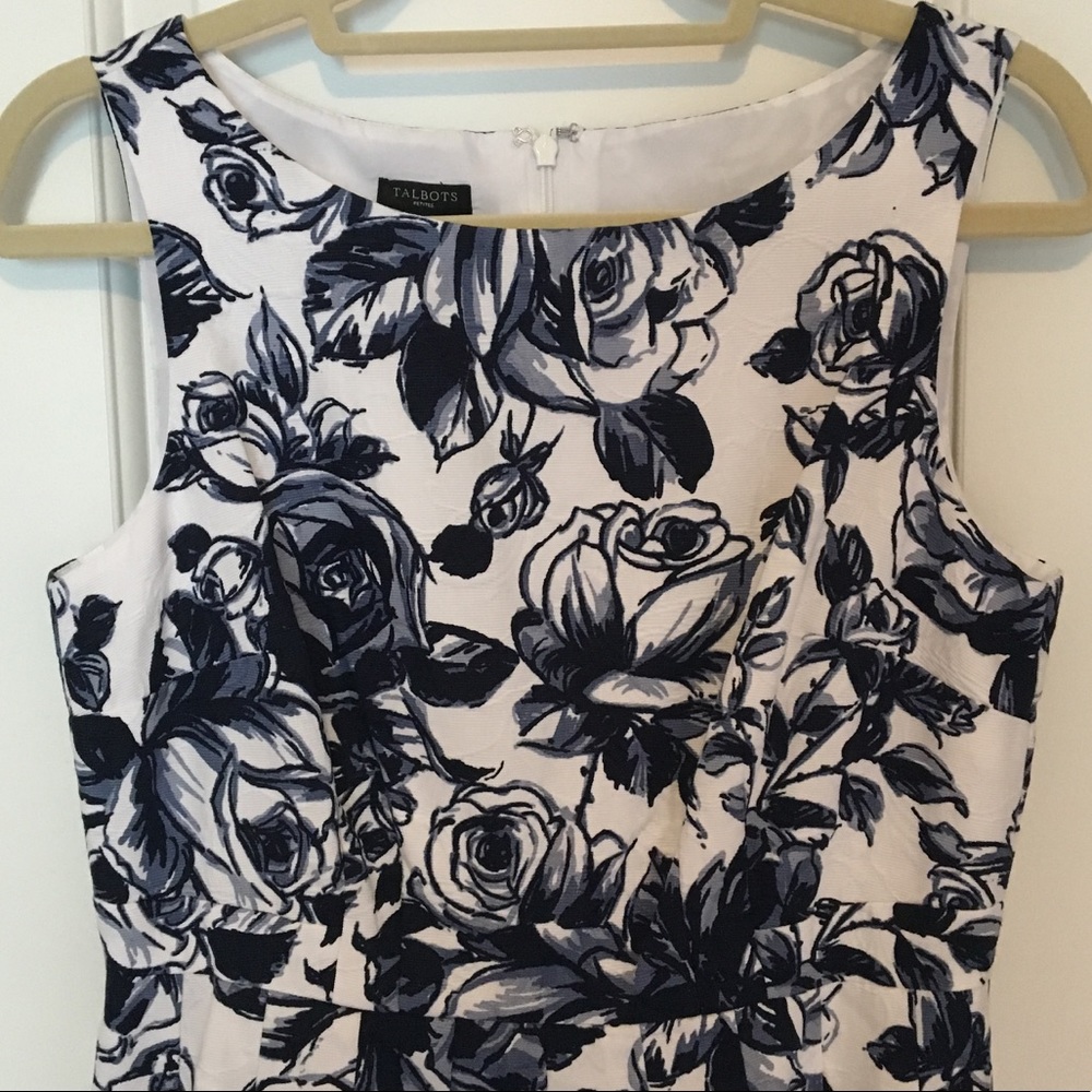 Talbots Navy Floral Dress