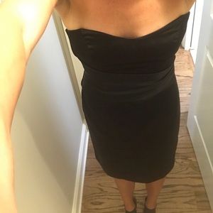 Nicole Miller tuxedo detail cocktail dress