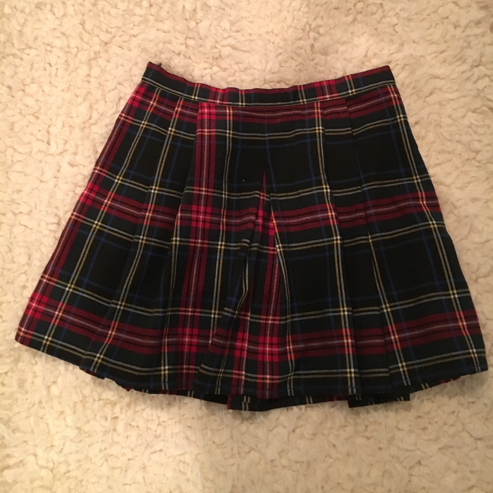 Forever 21 Plaid Pleated Skirt