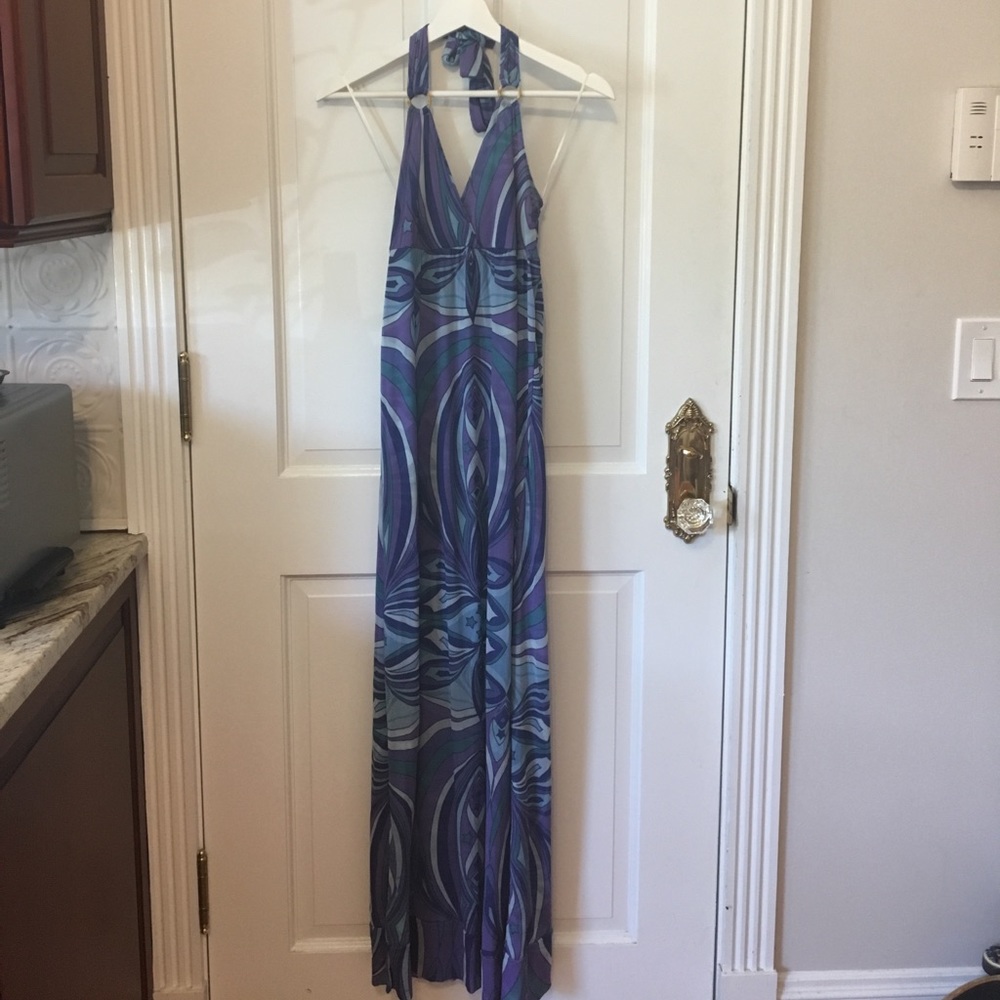 Silver Lining Printed Maxi Dress