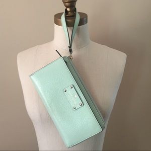 Kate spade wristlet tech wallet tiffany blue