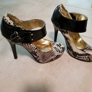 Snakeskin look  heels