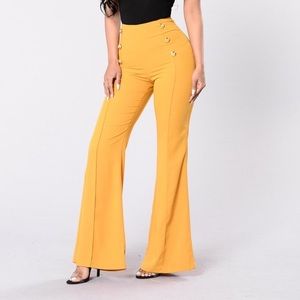 Beautiful mustard color flare pants