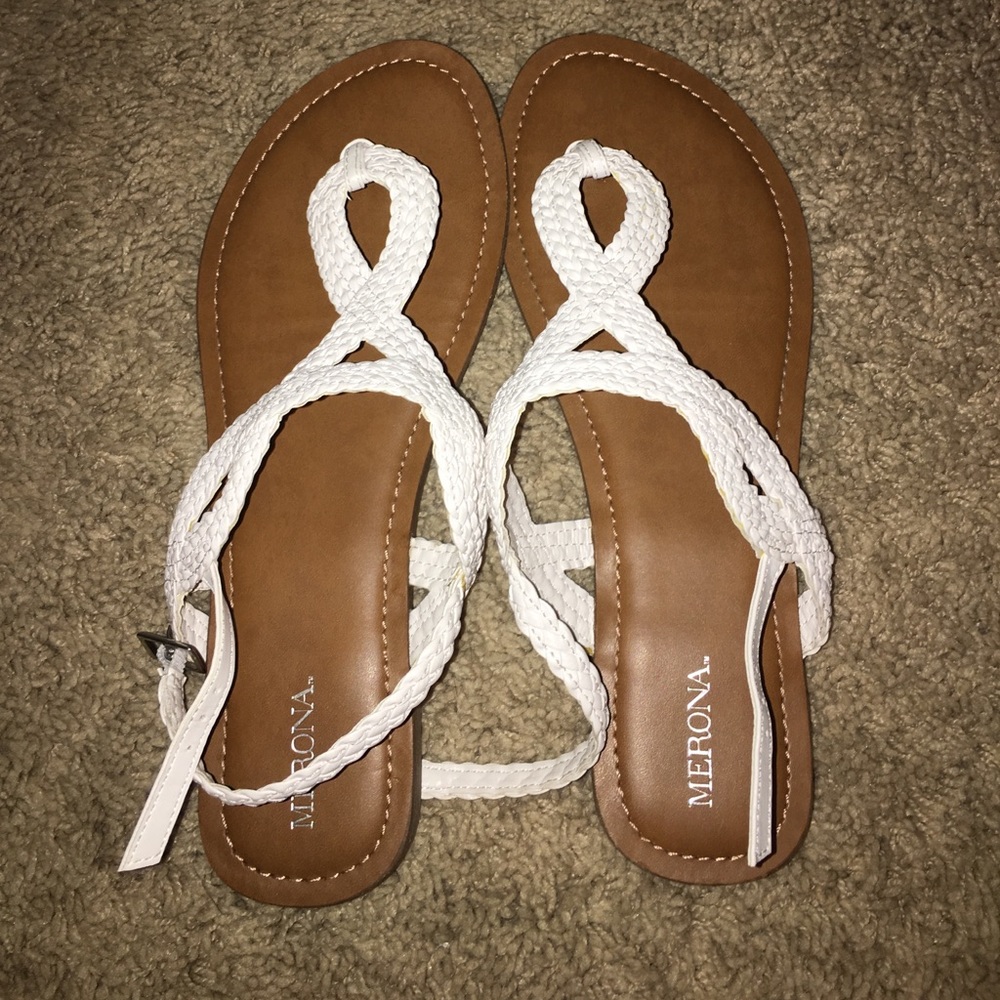 White sandals