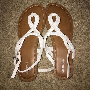 White sandals