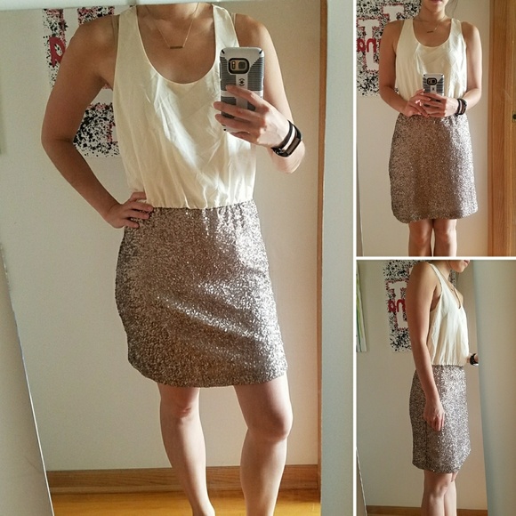 Chiffon Sequin Dress - Picture 3 of 5