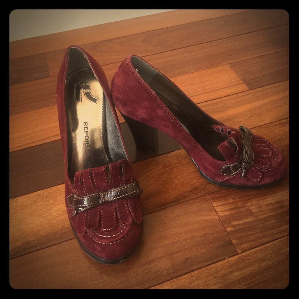 Report Loafer-style Suede Pumps from VS, size 7