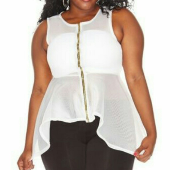 Plus Size  Peplum Top - Picture 2 of 4