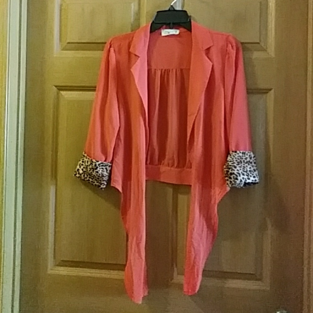 Orange leopard bolero - NEW but no tags