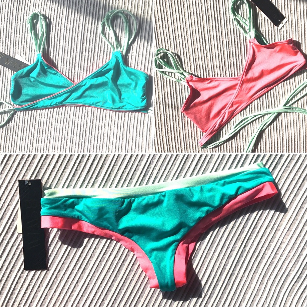 🔥B.SWIM REVERSIBLE 2 PIECE BIKINI SET🔥NWT🔥
