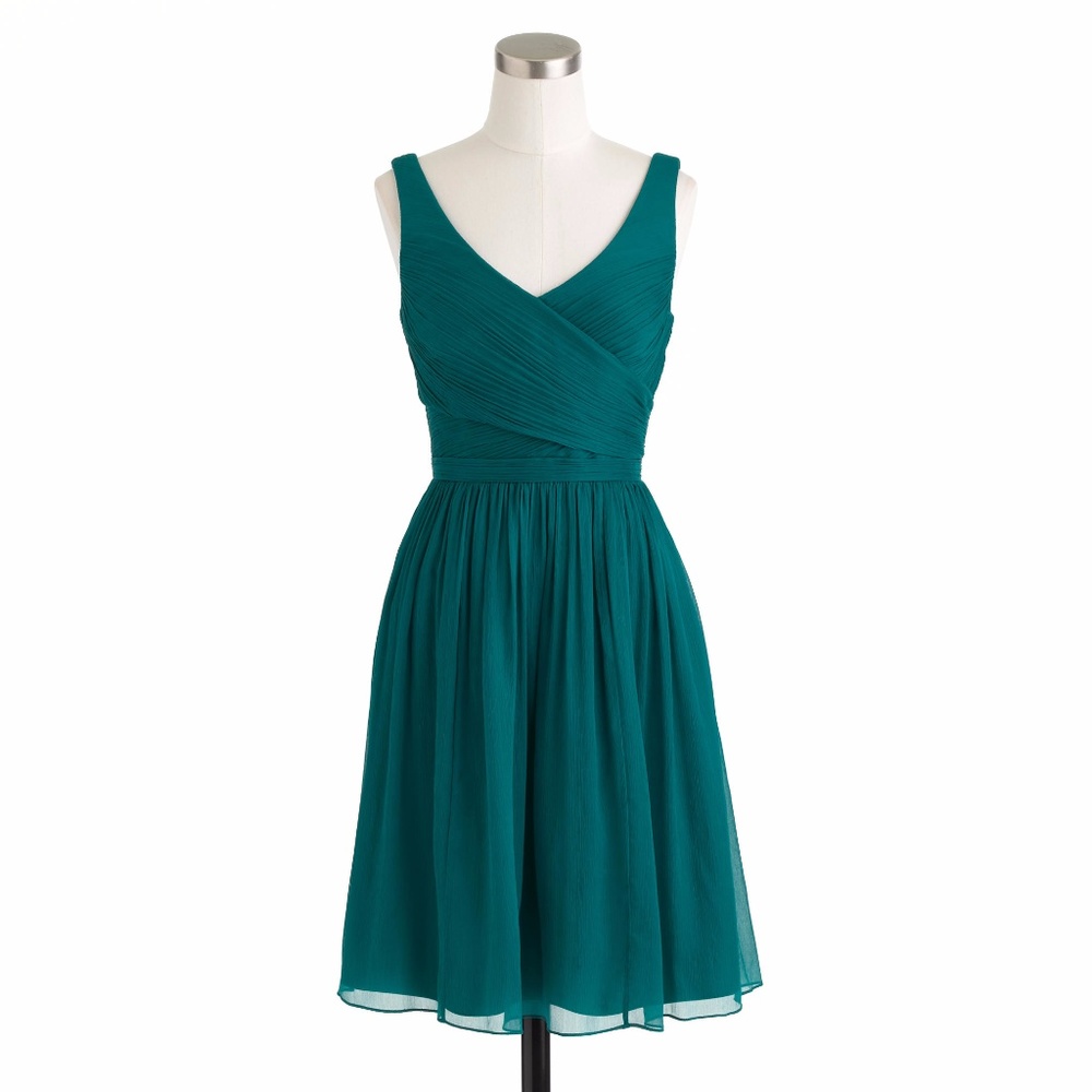 J. Crew Heidi Dress in Rich Peacock (NWT)