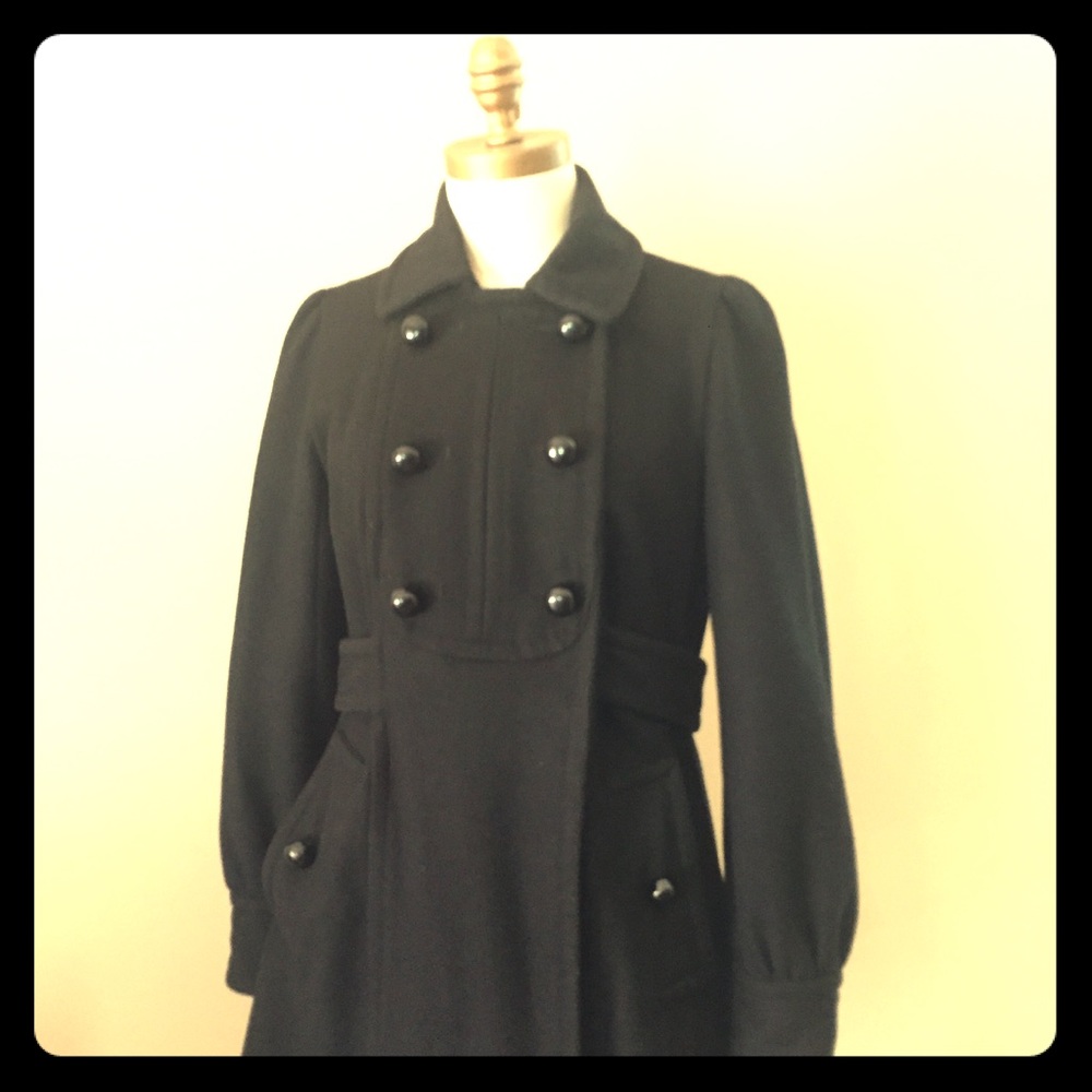 Marc jacobs black wool winter coat xs