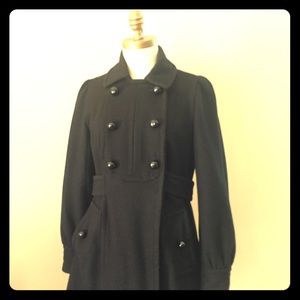 Marc jacobs black wool winter coat xs