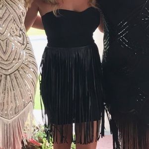 BLACK FRINGE DRESS 🖤
