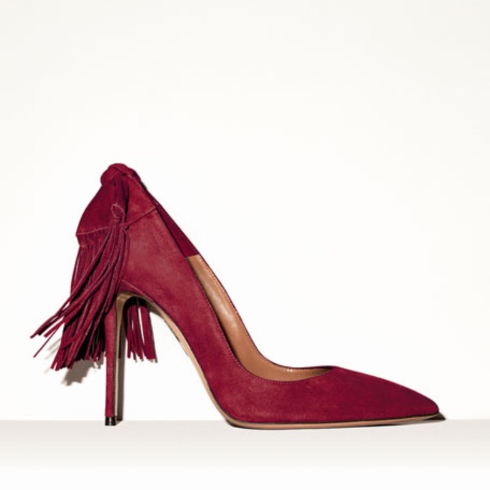 AQUAZZURA "FRINGE TIE" size 7