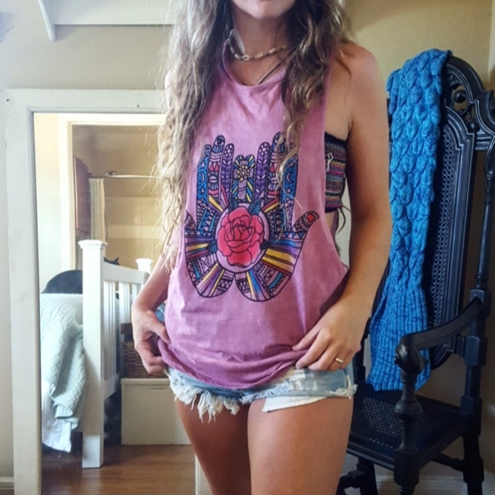 ON HOLD Urban Outfitters Hamsa Muscle Tank