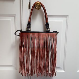 Steve Madden Striped Fringe Bag (NWOT)