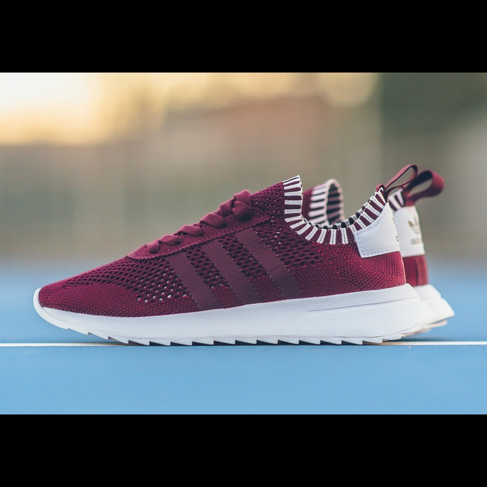 Burgundy Adidas Flashback Sneakers NEW