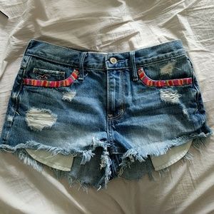 Hollister denim high waisted shorts