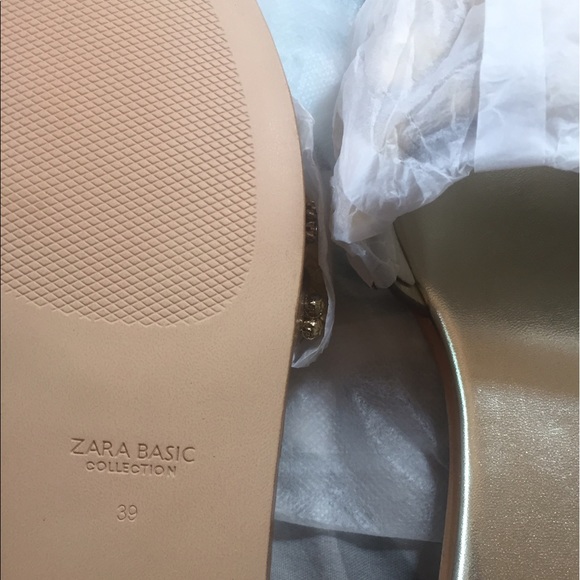 ZARA GOLD EMBELLISHED SLIDES - Picture 5 of 5